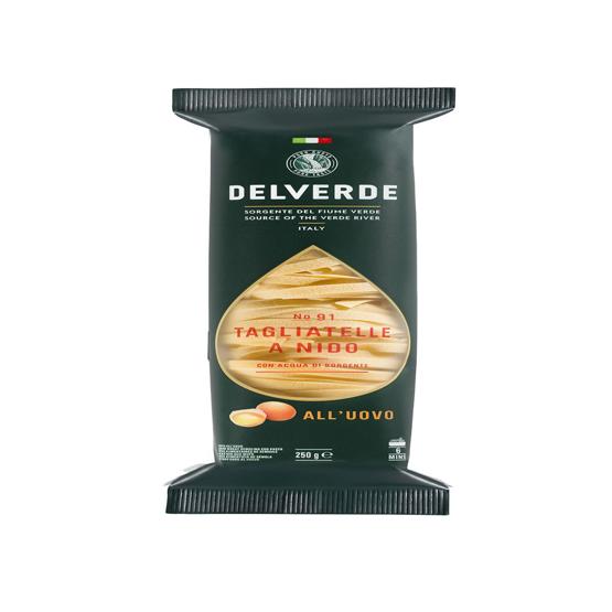 TAGLIATELLE DELVERDE NIDO COM OVO Nº91 250G