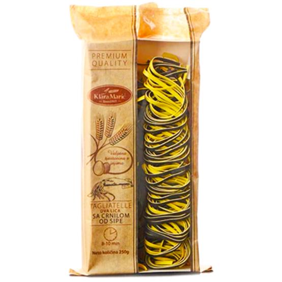 Klara Maric Pasta Tagliatelle with Squid Ink / Siroki Rezanci sa Crnilom od Sipe 250g (Klara M)