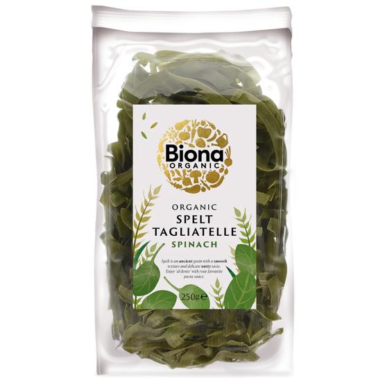 Organic Spelt Spinach Tagliatelle 250g (Biona)